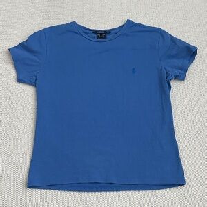 Ralph Lauren Cotton Short Sleeve Shirt Blue Size M